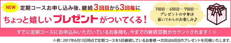 定期購入継続プレゼント