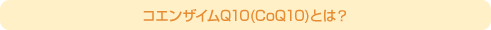 �R�G���U�C��Q10(CoQ10)�Ƃ́H